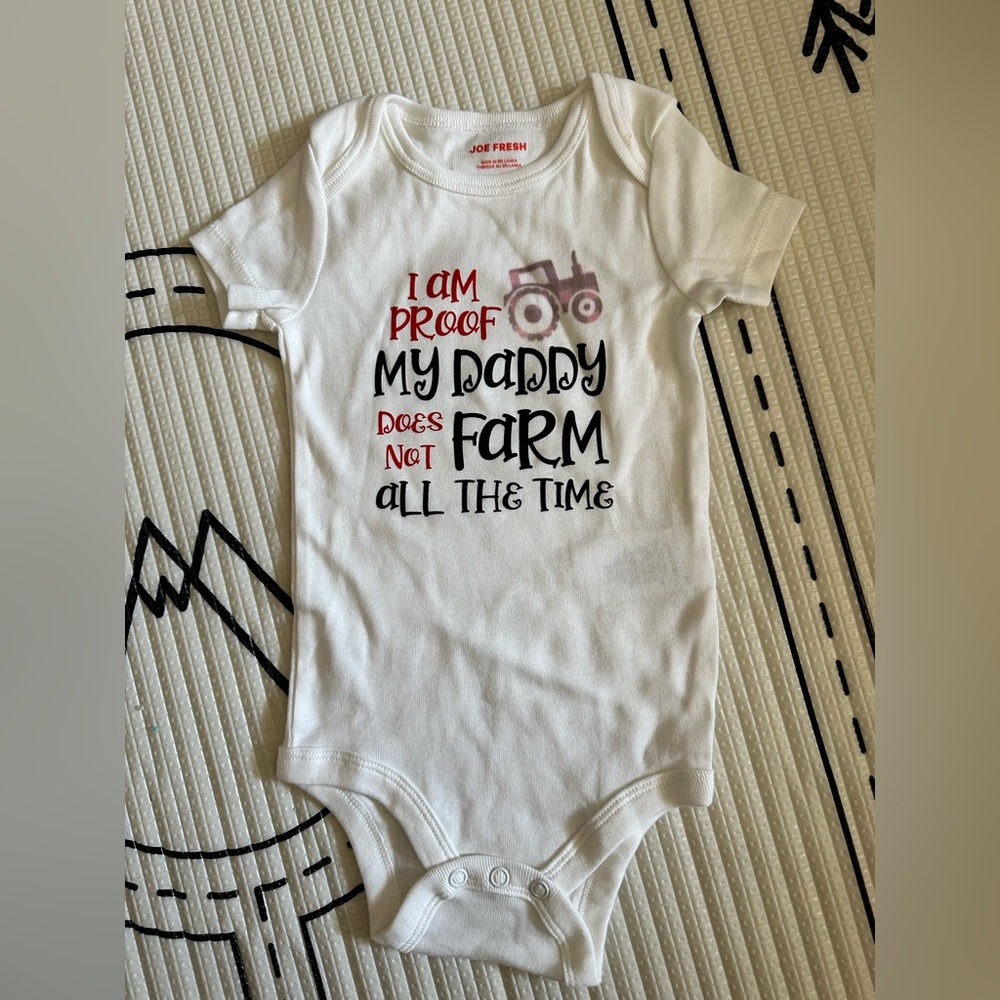 Brand New Custom Made 6-12 Month Onesie